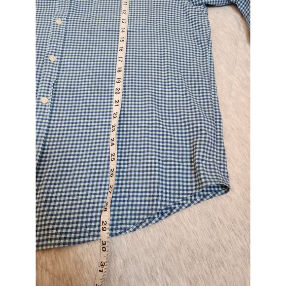 Vineyard Vines Men's Blue Checked Stretch Long Sleeve Button Down Shirt Size XL - Picture 5 of 5
